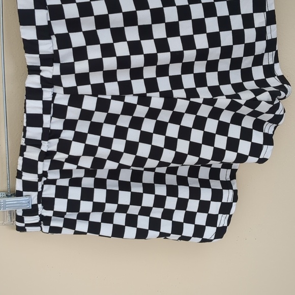 XL Shein Black And White Checkered Short Lounge Comfy Shorts - Picture 6 of 9